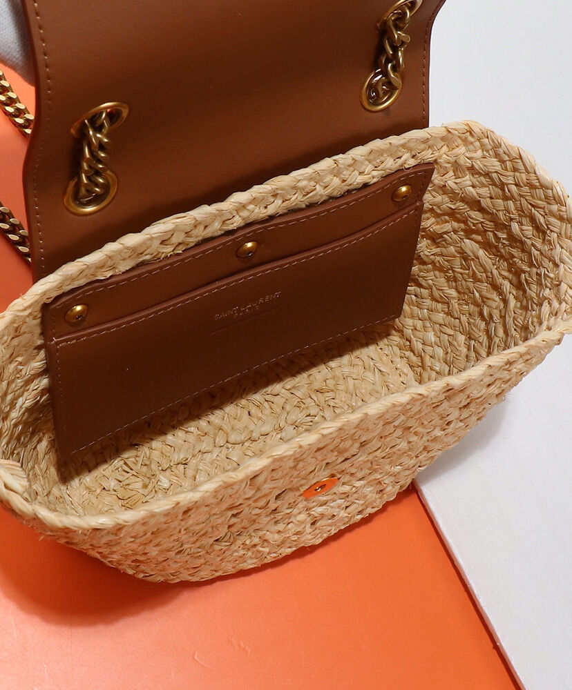 Manon Mini Raffia And Leather Shoulder Bag