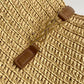 Le 5 a 7 Supple Small Leather-Trimmed Raffia Shoulder Bag