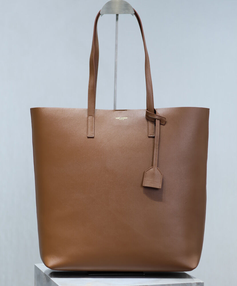 North/South Large Leather Tote