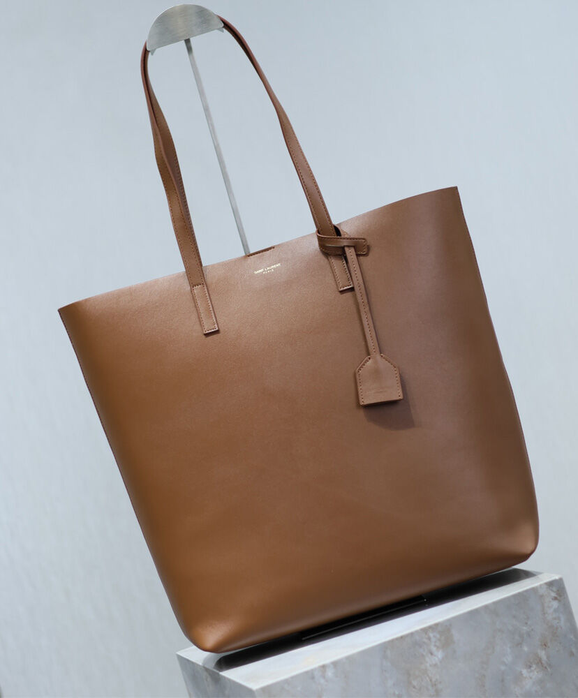 North/South Large Leather Tote