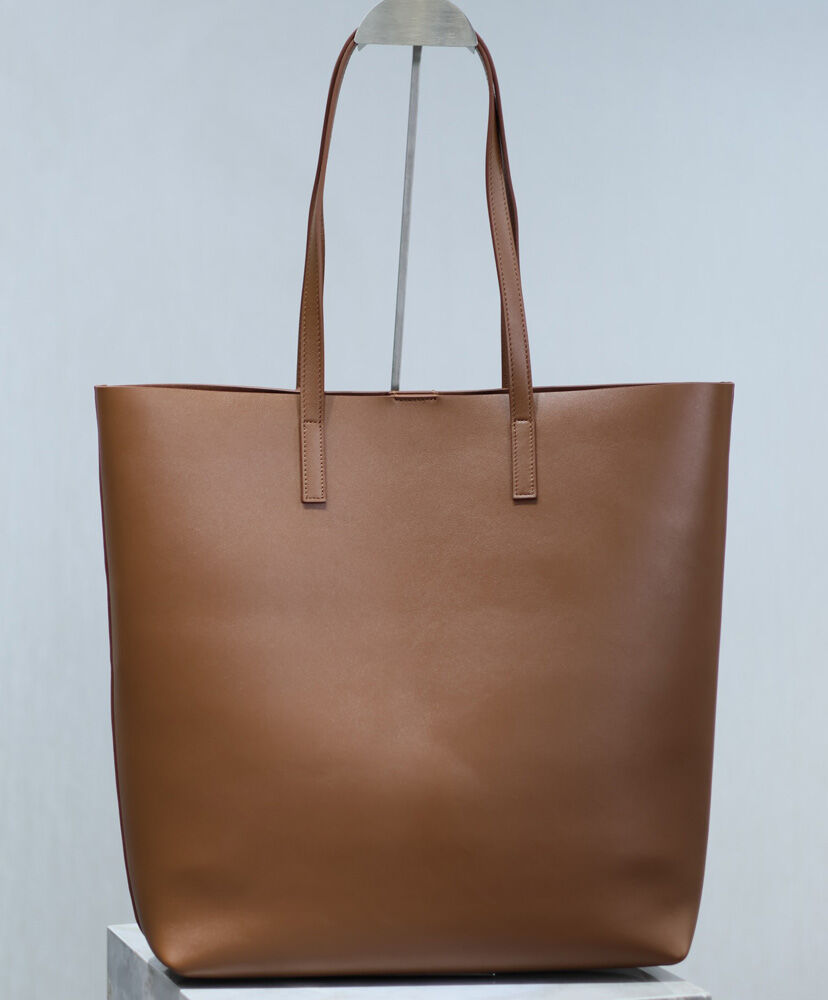 North/South Large Leather Tote