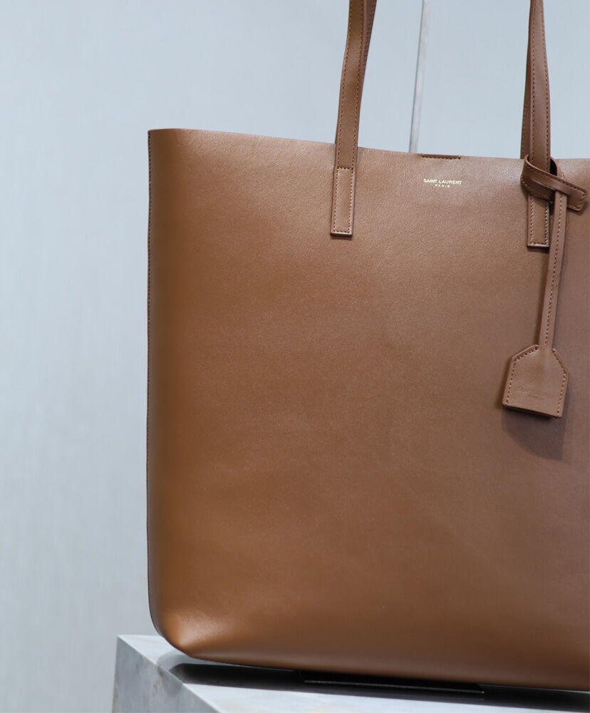 North/South Large Leather Tote