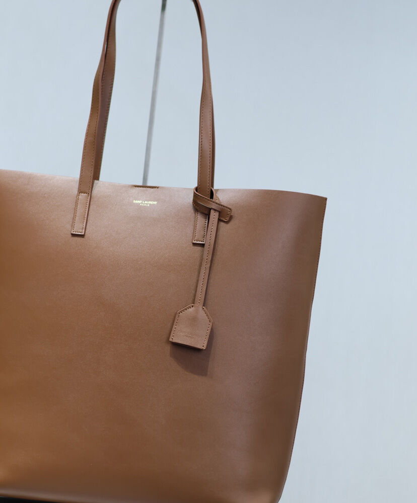 North/South Large Leather Tote