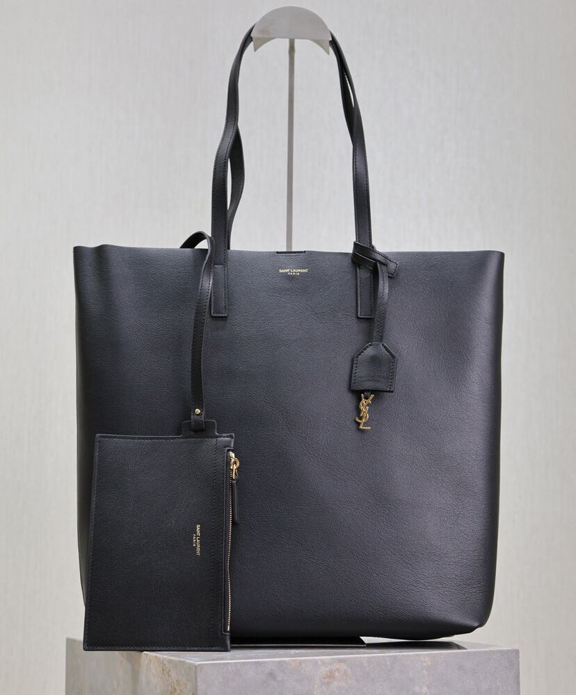 North/South Large Leather Tote