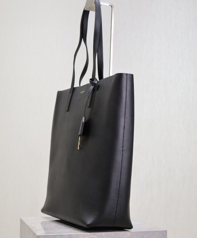 North/South Large Leather Tote