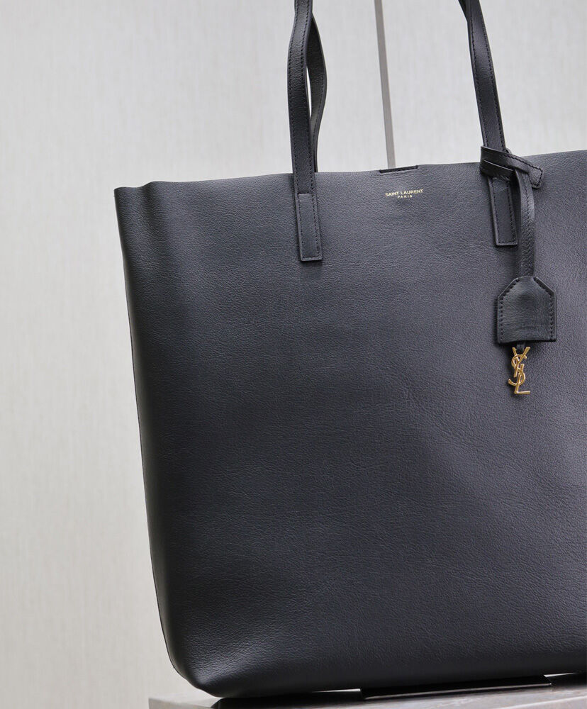 North/South Large Leather Tote