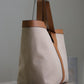 Y Leather And Canvas Tote Bag