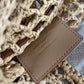 Oxalis Leather-Trimmed Raffia Shoulder Bag