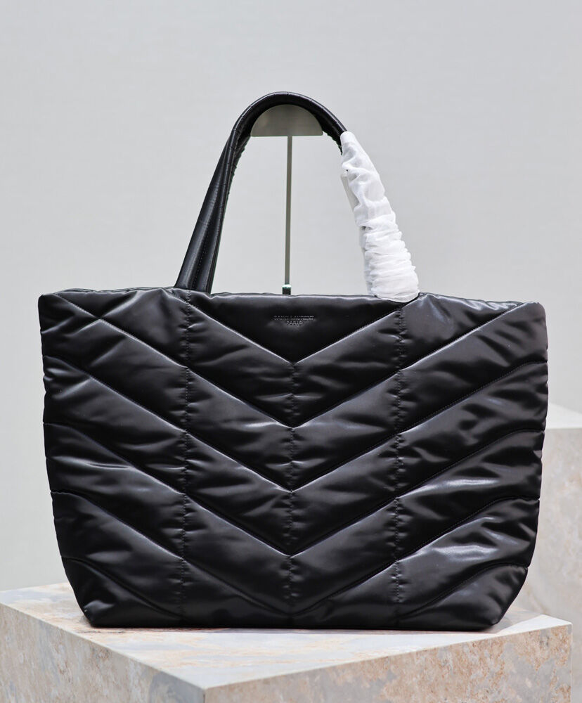 Quilted Puffer Tote Bag