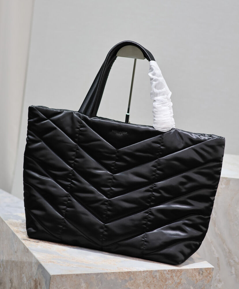 Quilted Puffer Tote Bag