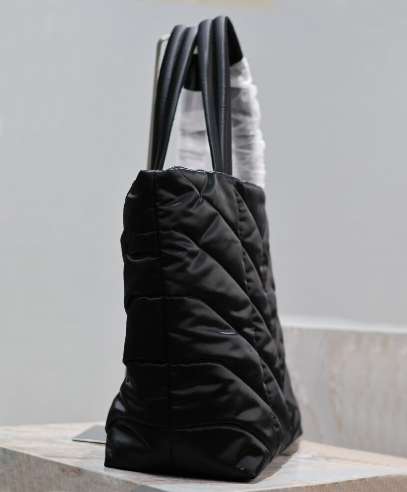 Quilted Puffer Tote Bag