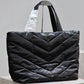 Quilted Puffer Tote Bag