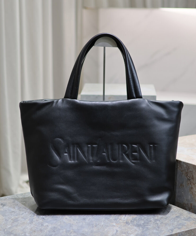 Logo Leather Tote Bag