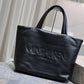 Logo Leather Tote Bag