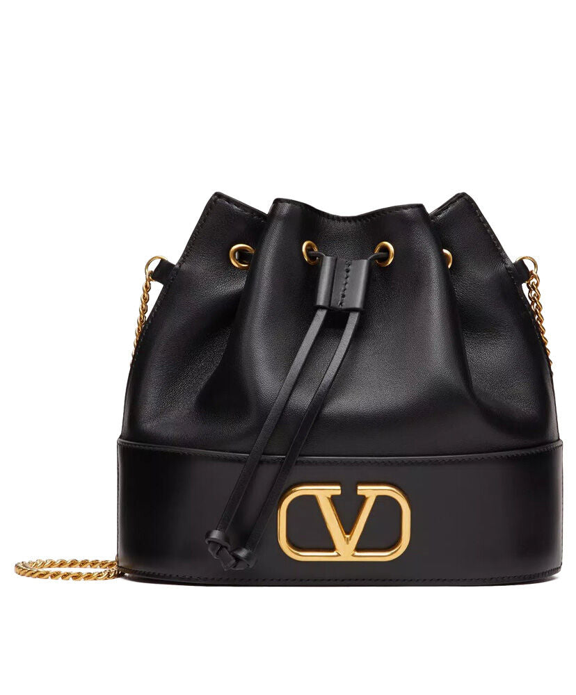 Mini Bucket Bag In Nappa With Vlogo Signature Chain