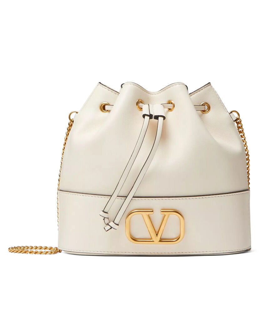 Mini Bucket Bag In Nappa With Vlogo Signature Chain