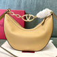 Small Vlogo Moon Hobo Bag In Grainy Calfskin With Chain