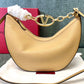 Small Vlogo Moon Hobo Bag In Grainy Calfskin With Chain