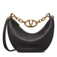 Small Vlogo Moon Hobo Bag In Grainy Calfskin With Chain