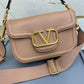 Valentino Garavani Alltime Grainy Calfskin Shoulder Bag