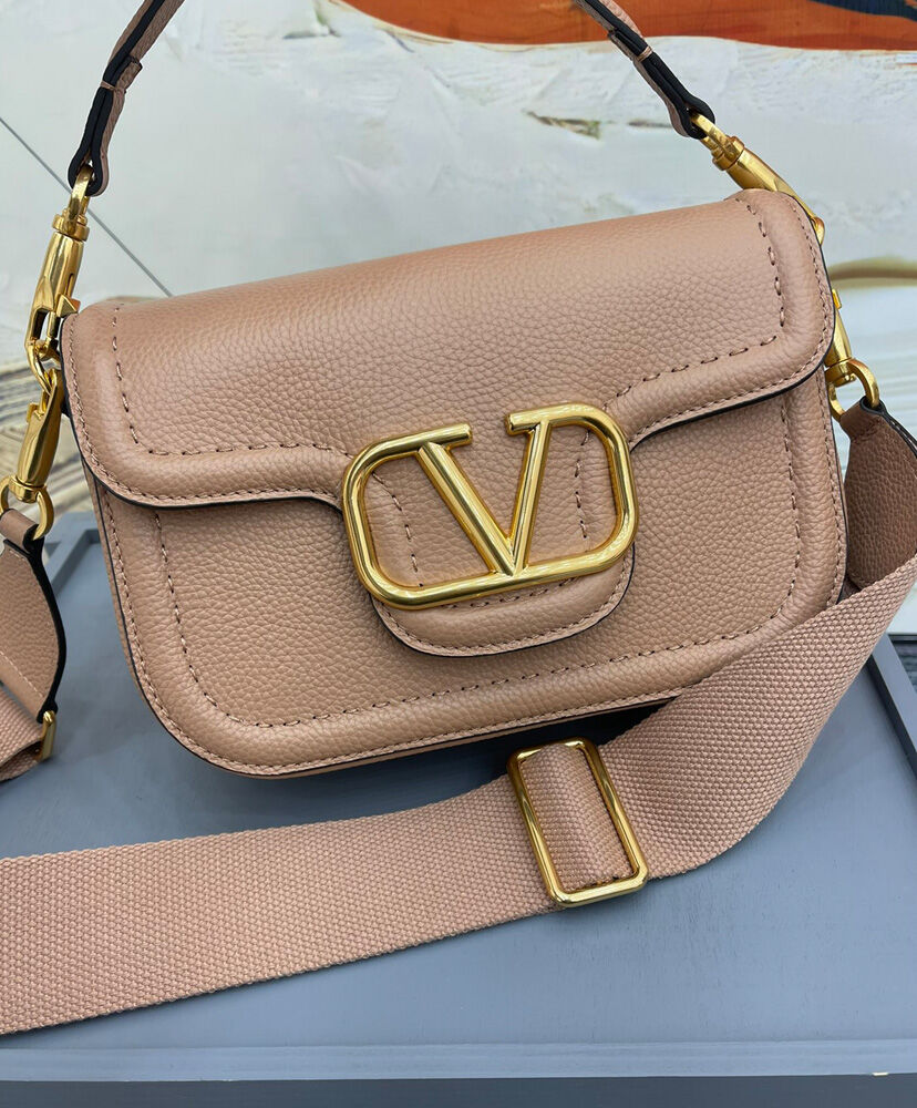 Valentino Garavani Alltime Grainy Calfskin Shoulder Bag