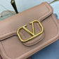 Valentino Garavani Alltime Grainy Calfskin Shoulder Bag