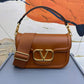 Valentino Garavani Alltime Grainy Calfskin Shoulder Bag