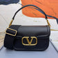 Valentino Garavani Alltime Grainy Calfskin Shoulder Bag