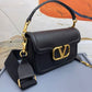 Valentino Garavani Alltime Grainy Calfskin Shoulder Bag