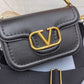 Valentino Garavani Alltime Grainy Calfskin Shoulder Bag