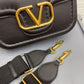 Valentino Garavani Alltime Grainy Calfskin Shoulder Bag