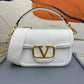 Valentino Garavani Alltime Grainy Calfskin Shoulder Bag