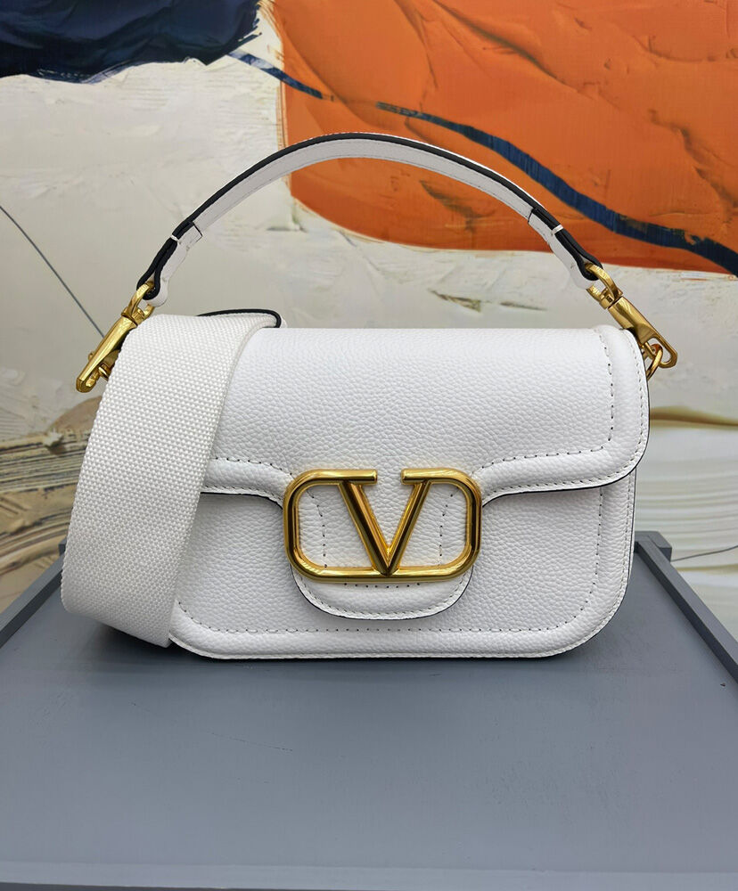 Valentino Garavani Alltime Grainy Calfskin Shoulder Bag