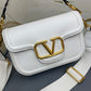 Valentino Garavani Alltime Grainy Calfskin Shoulder Bag