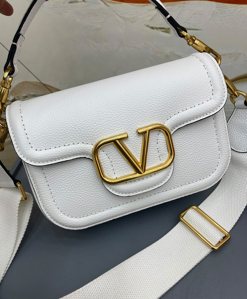 Valentino Garavani Alltime Grainy Calfskin Shoulder Bag