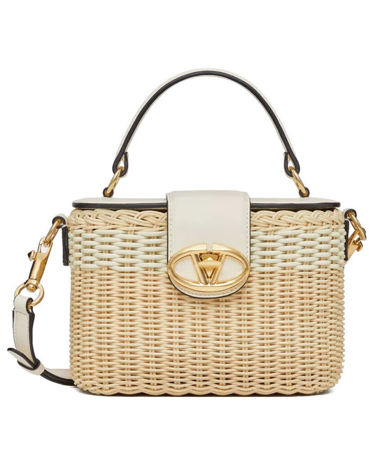 VLogo Signature Straw Vanity Case