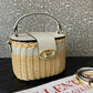 VLogo Signature Straw Vanity Case