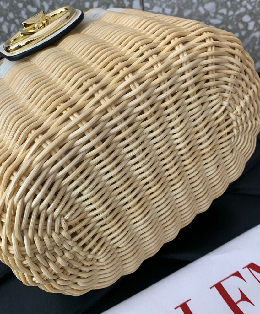 VLogo Signature Straw Vanity Case