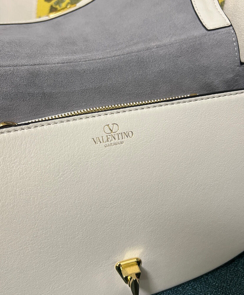 Small Valentino Garavani Ohval Shoulder Bag In Nappa Calfskin