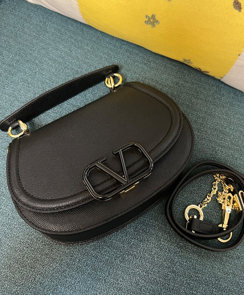 Vsling Shoulder Bag In Grainy Calfskin