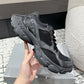 Stapler Distressed Mesh And Rubber Sneakers