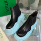 Tire Leather Ankle Boots