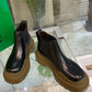 Tire Leather Ankle Boots