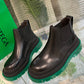 Tire Leather Ankle Boots