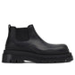 Tire Leather Ankle Boots