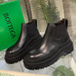 Tire Leather Ankle Boots