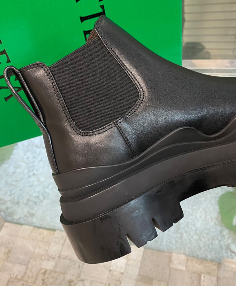 Tire Leather Ankle Boots