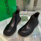 Tire Leather Ankle Boots