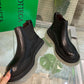 Tire Leather Ankle Boots