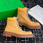 Haddock Intrecciato Leather-Trimmed Nubuck Ankle Boots